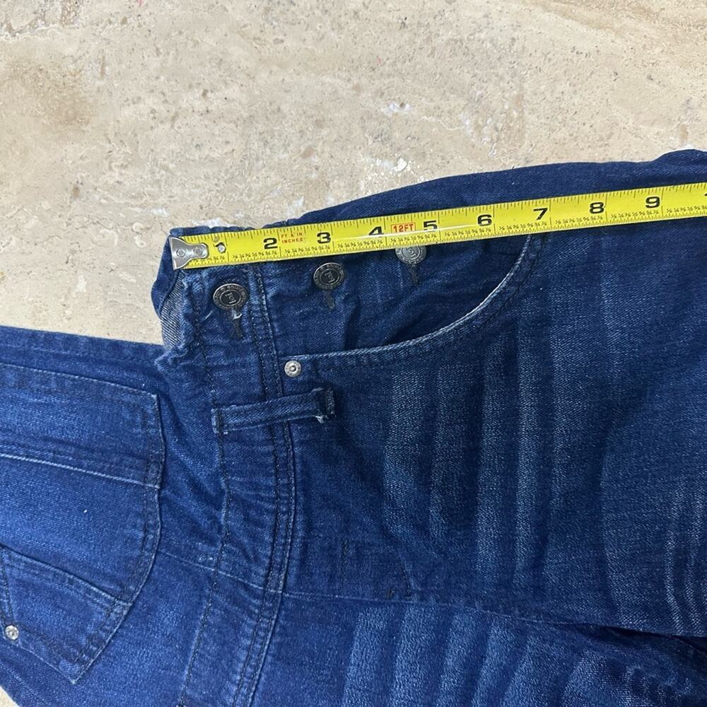 L.E.I. Dark Wash Denim Overall Shorts Size S - Picture 6 of 8